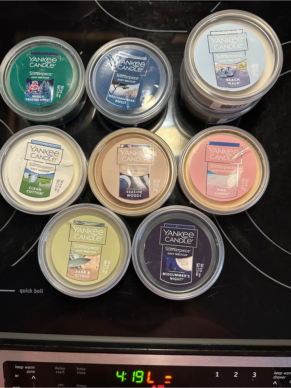 Lot of 9 Yankee Candle Scenterpiece Easy MeltCup 2.2oz Summer Fall Scents